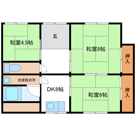 大町一区貸家の物件間取画像